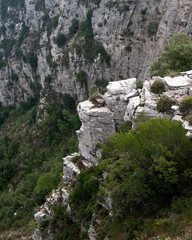 cloudy romantic mountains in pilio greece