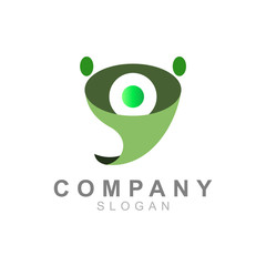  logo of people with grouped look, charity logo vector, family icon