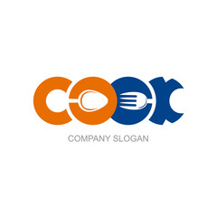 Obraz premium logo food menu with simple display, logo ready to use