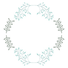 circular leafs crown frame boho style