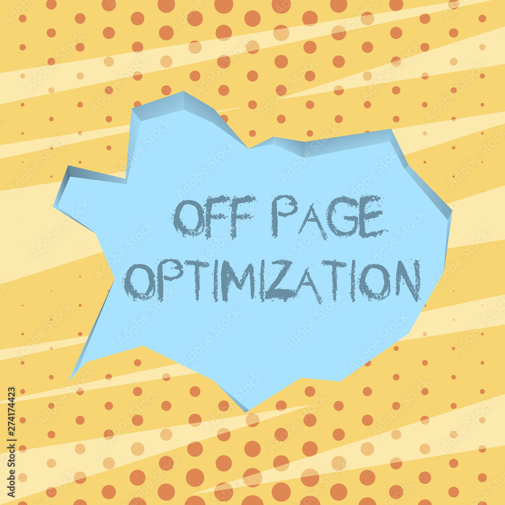 Poster handwriting text writing off page optimization. conceptual photo set of techniques to increase your 