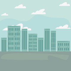 cityscape urban city buildings icon vector ilustration