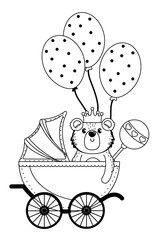 Baby symbol and teddy bear design