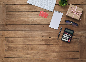 Business objects office on desk table