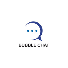 Bubble chat logo design inspiration vector template