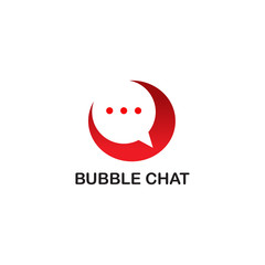 Bubble chat logo design inspiration vector template