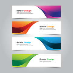 Naklejka premium Vector Abstract design banner web template