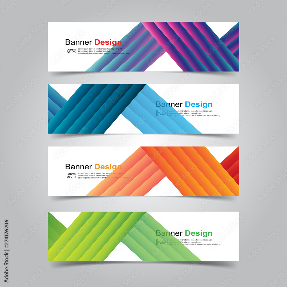 Wall mural vector abstract design banner web template