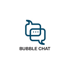 Bubble chat logo design inspiration vector template