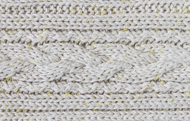 Yellow Knitting Texture or Knitted Textuer Background