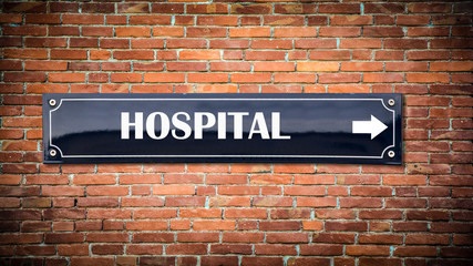 Fototapeta premium Street Sign to Hospital
