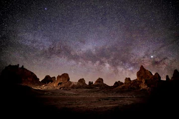 Rolgordijnen Time Lapse Long Exposure Image of the Milky Way Galaxy © Katrina Brown