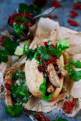 HOT DOGS WITH MUNICH SAUSAGES..style rustic