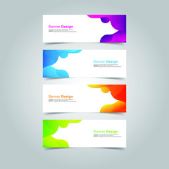 Naklejka premium Vector abstract design banner web template
