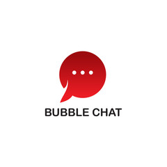 Bubble chat logo design inspiration vector template