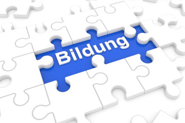 puzzle with german Word for "Education"