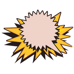 comic speech bubble on white background