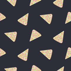 Australian fairy bread toast seamless vector pattern.
