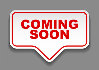 red vector banner coming soon