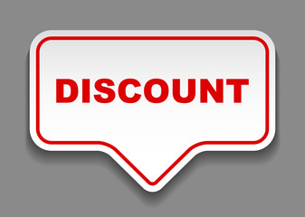 red vector banner discount