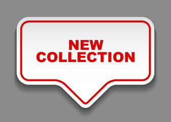 red vector banner new collection