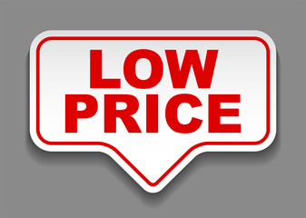 red vector banner low price