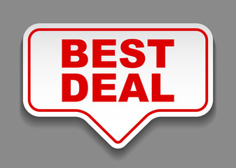 red vector banner best deal
