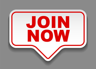 red vector banner join now