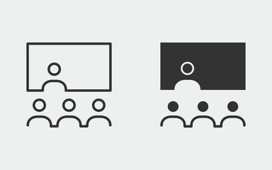 Conference vector icon for graphic and web design.