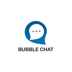 Bubble chat logo design inspiration vector template