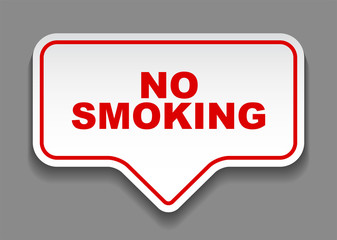 red vector banner no smoking