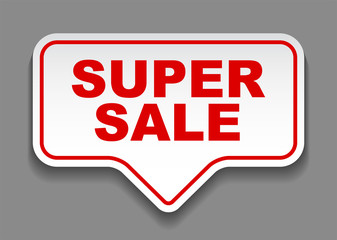 red vector banner super sale