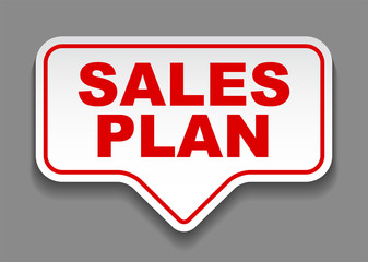 red vector banner sales plan
