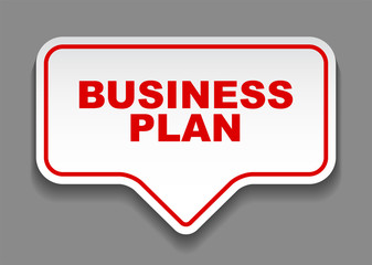 red vector banner business plan