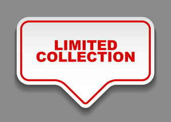 red vector banner limited colection