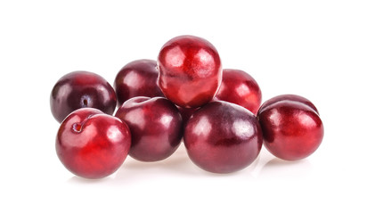 Cherry isolated. Cherry on white background.