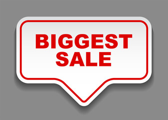 red vector banner biggest sale