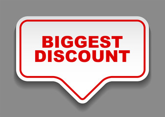 red vector banner biggest discount