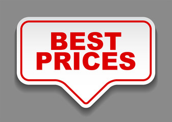 red vector banner best prices