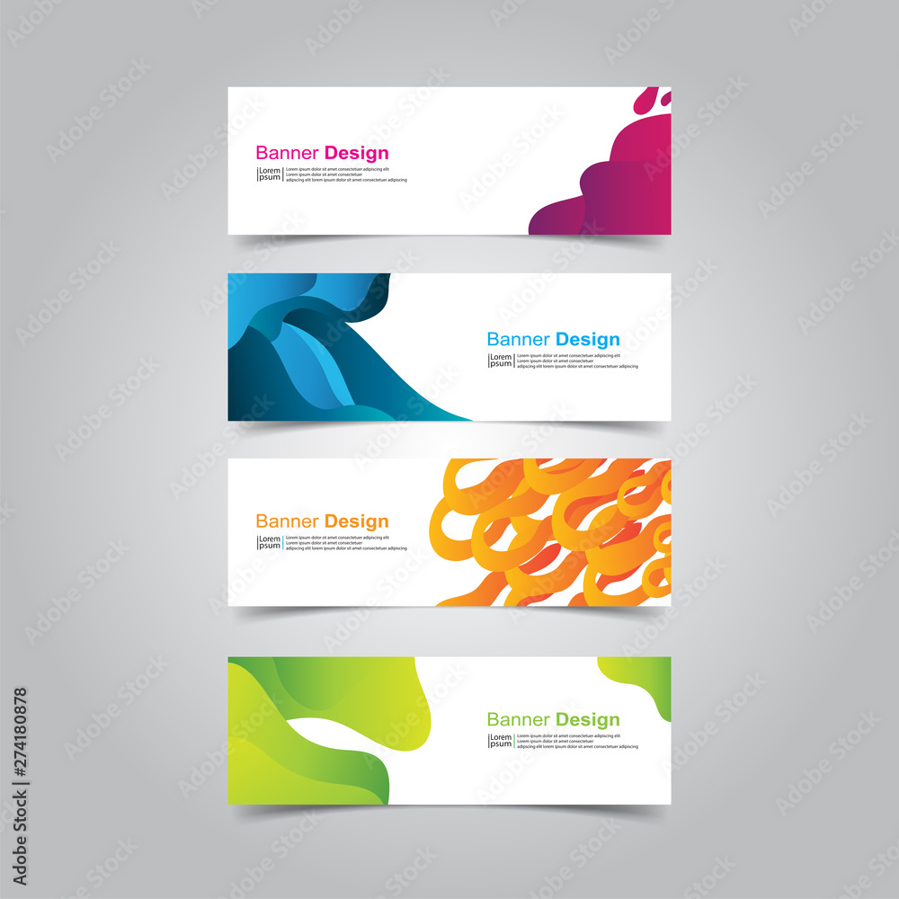 Wall mural vector abstract design banner web template