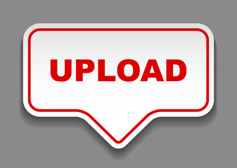 red vector banner upload