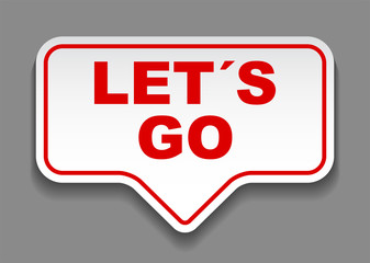 red vector banner lets go