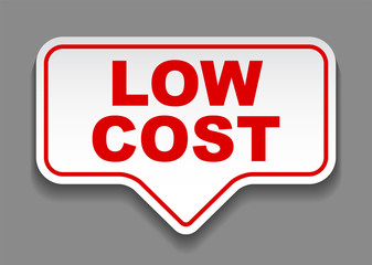red vector banner low cost