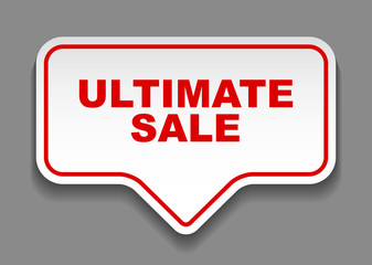 red vector banner ultimate sale
