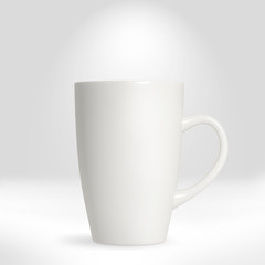 Coffee mug on white background, White Coffee mug mockup, 3D, Blank coffee cup