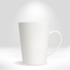 Coffee mug on white background, White Coffee mug mockup, 3D, Blank coffee cup