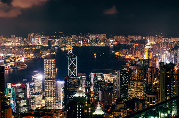 Hong Kong. Night view.