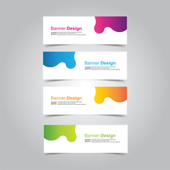 Naklejka premium Vector abstract design banner web template