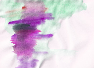 Abstract background, hand-painted texture, watercolor painting, splashes, drops of paint, paint smears. Design for backgrounds, wallpapers, covers and packaging.