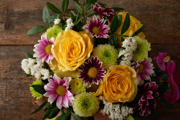 a bouquet of beautiful flowers for the birthday of your beloved